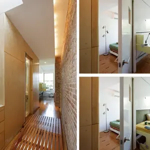 tiny transforming brooklyn apartment, Noroof Architects