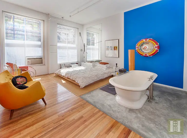 A Clawfoot Tub Resides in the Middle of This $2.7M Soho Loft’s Bedroom