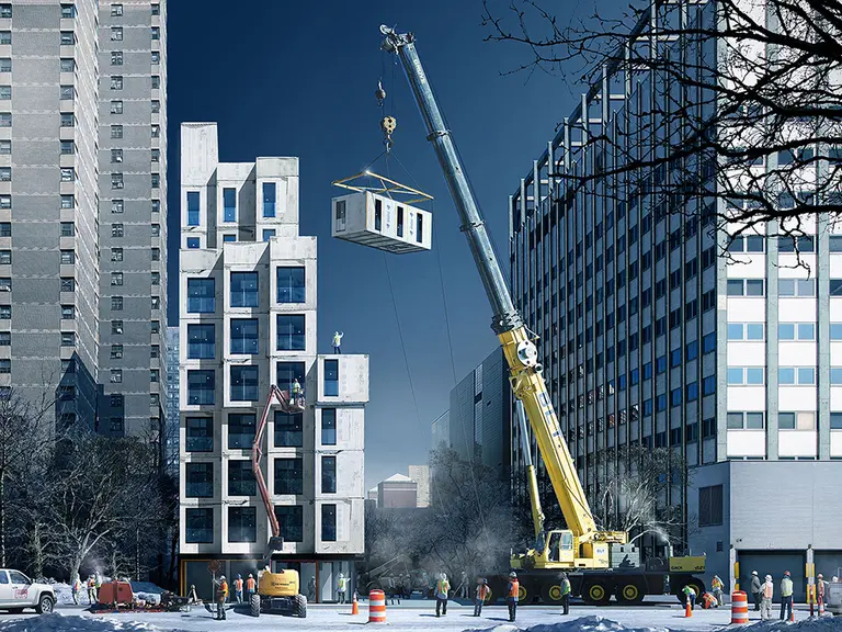 City’s First Micro-Apartment Project ‘MY Micro NY’ Ready for Stacking