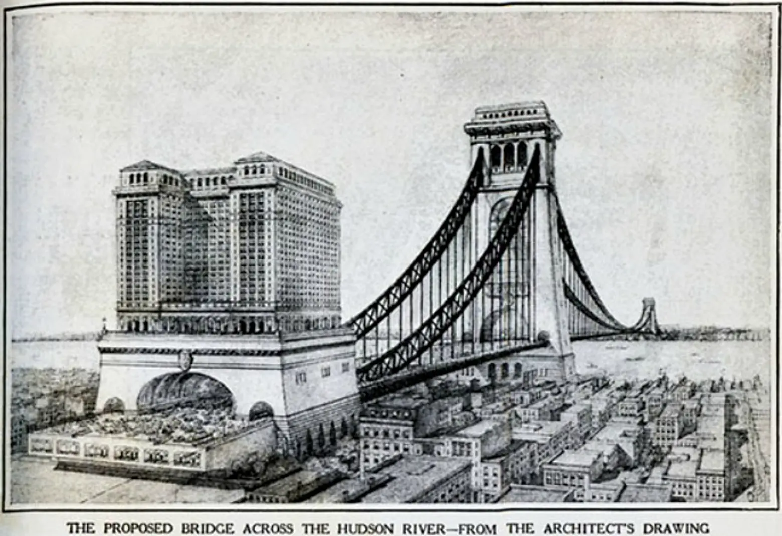Never-Built Hudson River Bridge Would Have Been Twice the Length of the George Washington Bridge