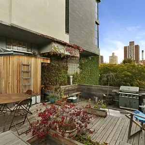 263 East 7th Street, five terraces and a roof deck, garden with trampoline, outdoor shower