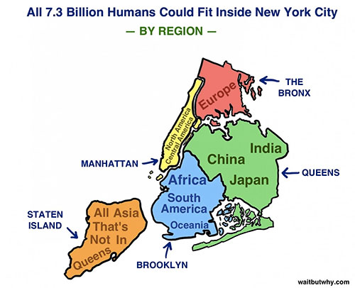 Believe It Or Not: The World's Population Can Fit Inside New York City ...