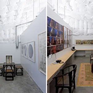 Ai Weiwei, HHF Architects, Artfarm, rural art gallery, PVC foil insulation, Chinese contemporary art, agricultural buildings, galvanized iron sheets