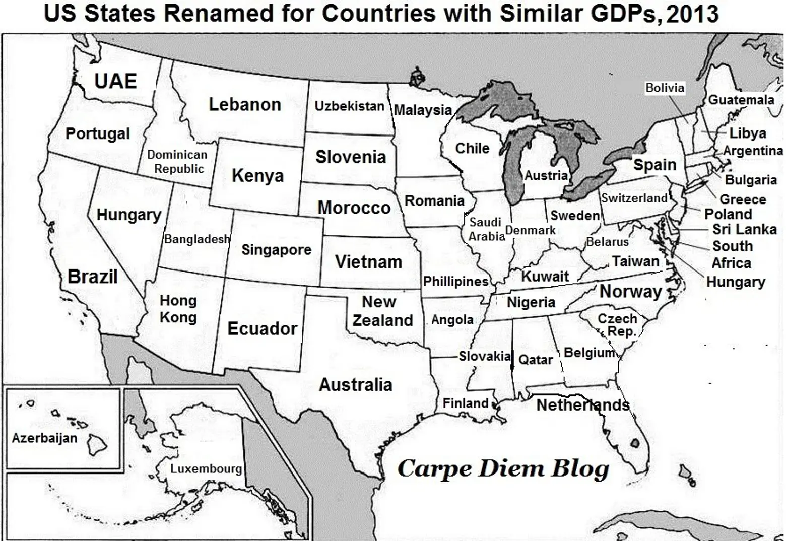 Money Mapped: New York Has the Same GDP as Spain
