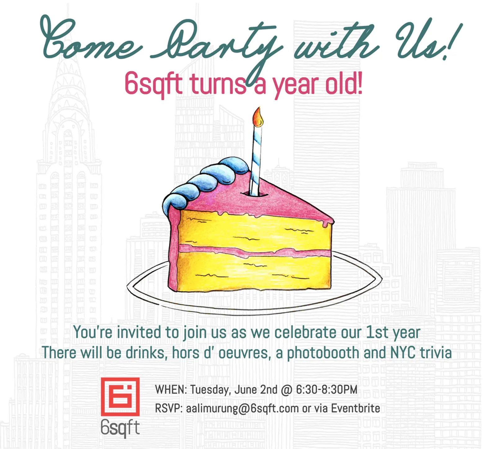 YOU’RE INVITED: Come Celebrate Our 1st Birthday with Us!