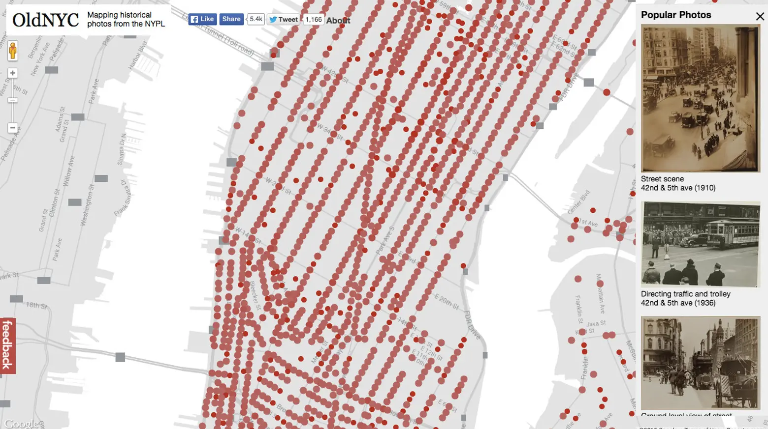 New York Public Library Releases Interactive Map of Its 80,000 Historic Photos
