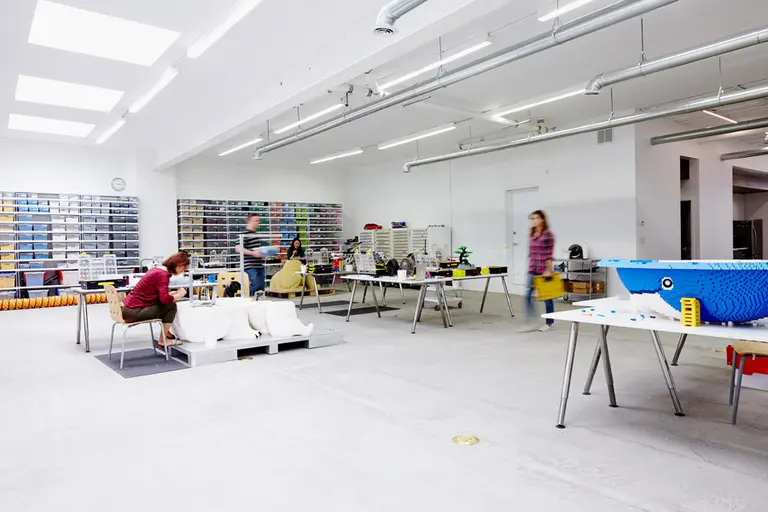 studioMET Architects Turn a Brooklyn Parking Garage into a LEGO Art Studio