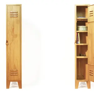 Stephan Siepermann, classic redesign, steel locker, wooden locker, Locky, Oak Wood