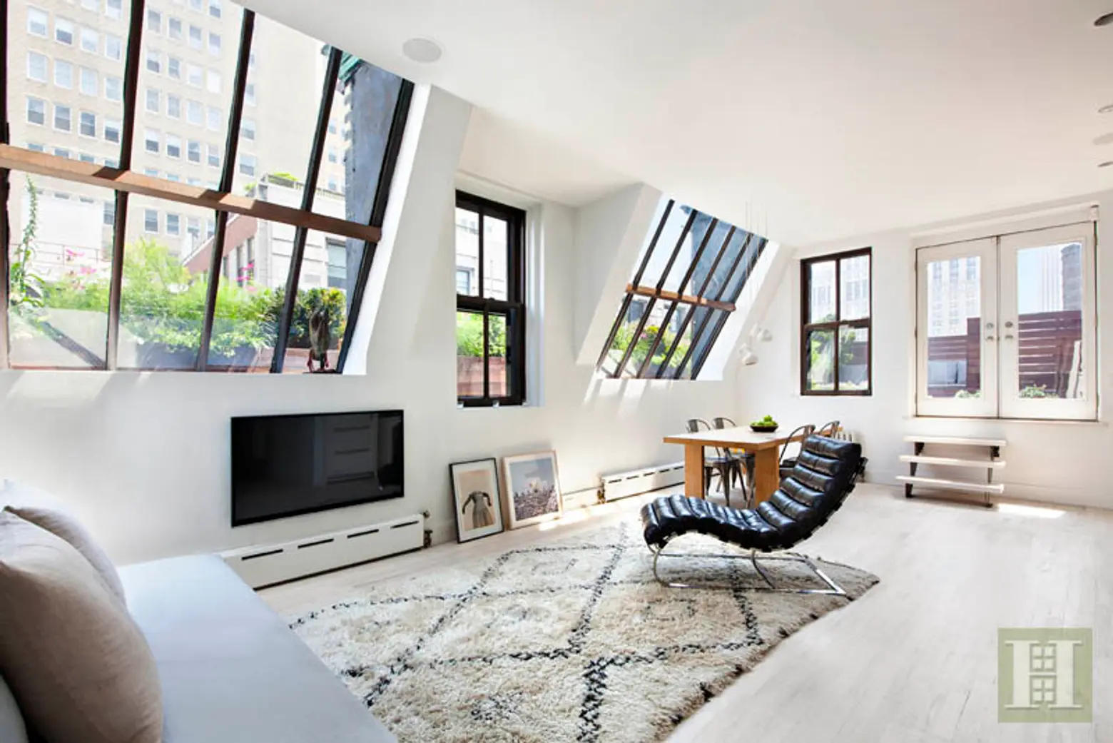$2.3M Tribeca Penthouse Boasts Angled Skylights and Huge Terrace