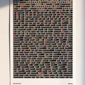 subway station poster, Hamish Smyth, Massimo Vignelli