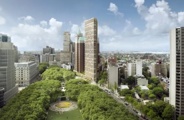 Flatiron Building-Looking Condo Tower to Rise at Brooklyn Heights Library Site