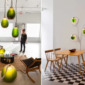 Jacob Douenias & Ethan Frier, Living Things, Photosynthetic furniture, the Mattress Factory Museum of Contemporary Art in Pittsburgh, spirulina furniture, spirulina lamps