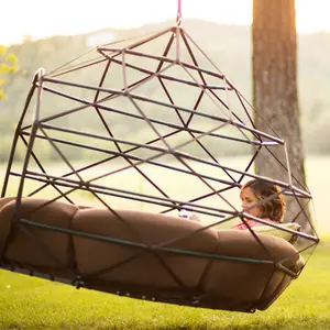 Richie Duncan, hanging geodesic domes, Kodama Zomes, customizable floating furniture, Sacred geometry, Buckminster Fuller, hanging cocoon, summer furniture