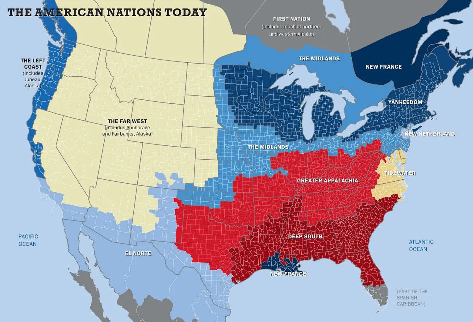 NYC aka New Netherland: Mapping the 11 Different Cultural ‘Nations’ Within the U.S.