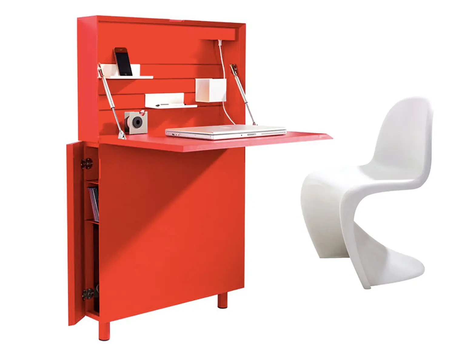 Michael Hilgers’s ‘Flatmate’ Desk Conveniently Unfolds When It’s Time to Work