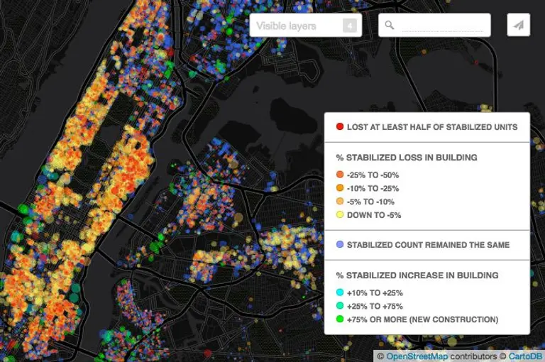 New Map Shows Where More Than 50,000 Rent Stabilized Apartments Have Been Lost