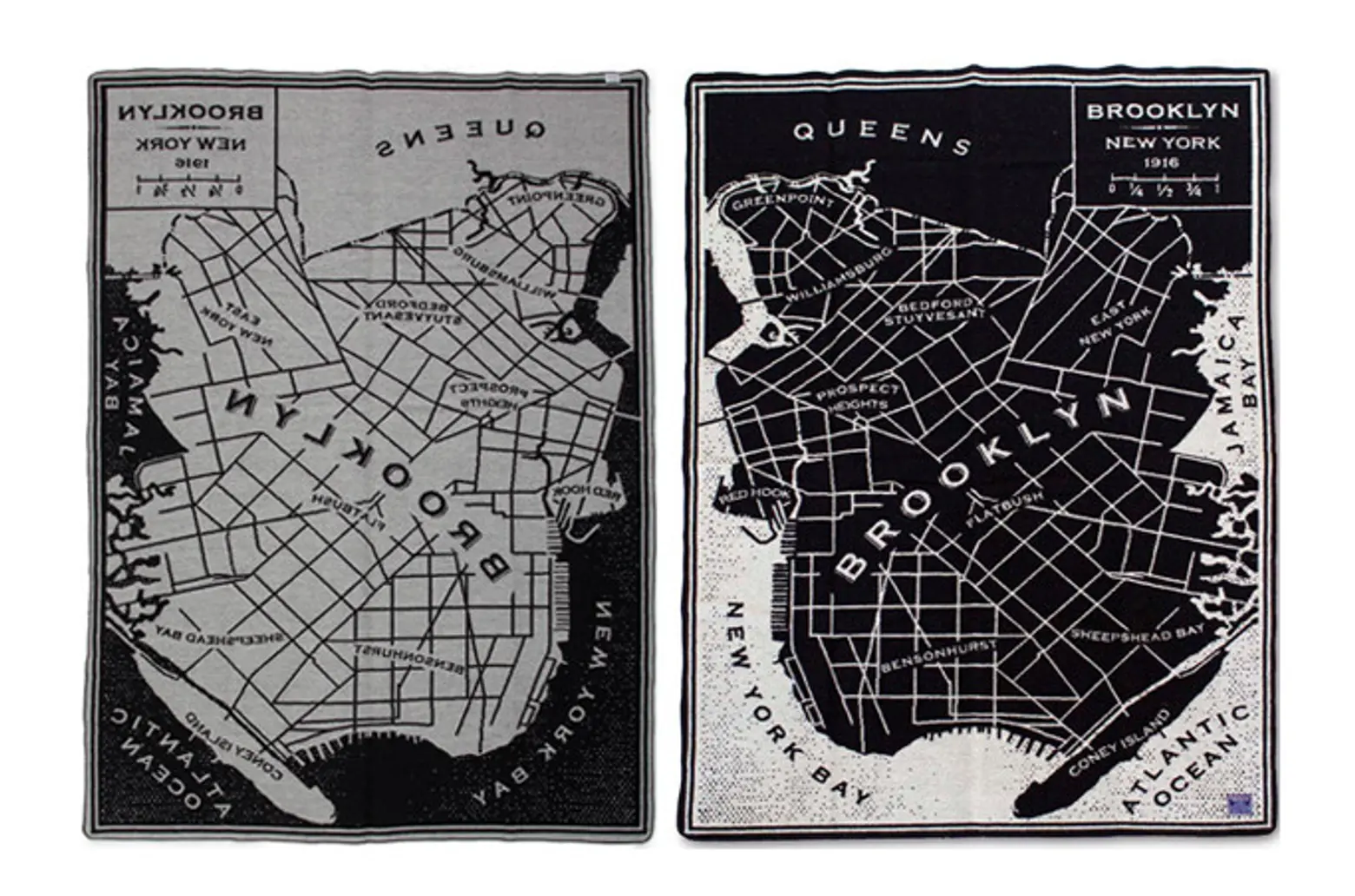 Stay Warm with this Cool Brooklyn Map Wool Blanket
