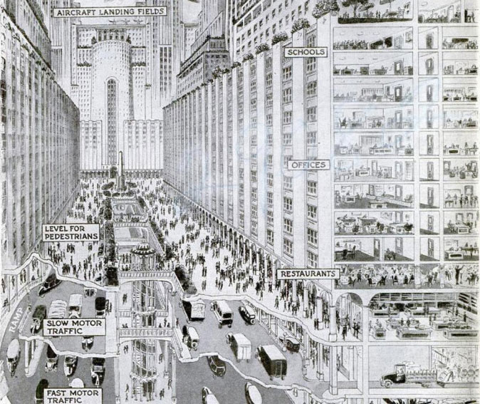 1920s 'Popular Science' Illustration Stacks The Future American City ...