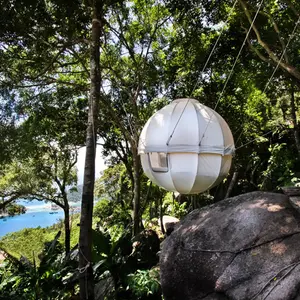 Cocoon Tree, suspended pod, treehouse