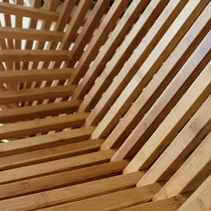 Robert Van Embricqs, Bamboo chair, sculptural chair, Rising Chair, Flatpack design, wooden seat, Dutch design
