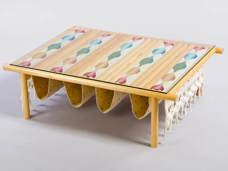 Minimal Furniture Gets Dressed Up with Handmade Mexican Textiles by Daniel Valero