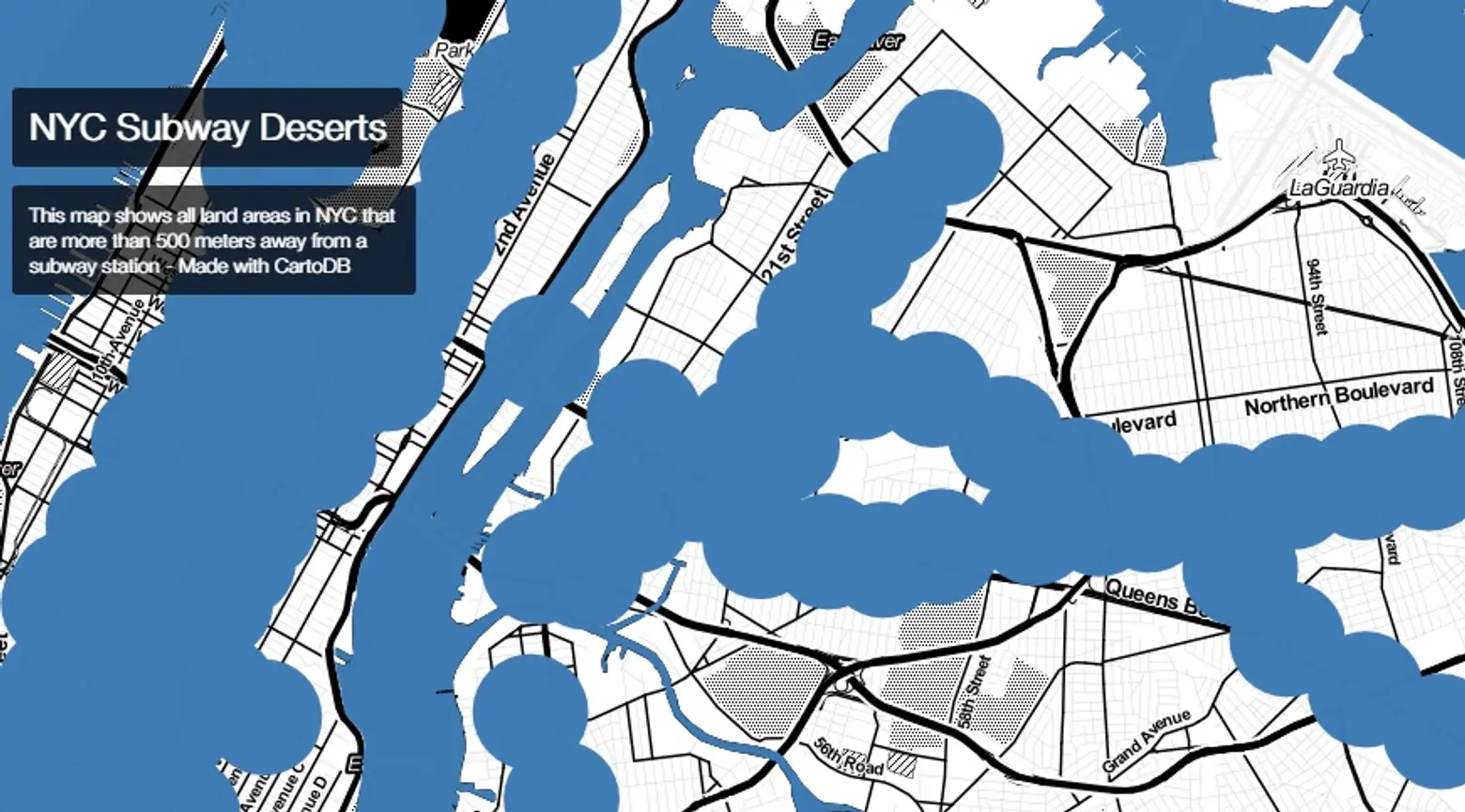 Map of ‘Subway Deserts’ Shows Outer Boroughs Left High and Dry