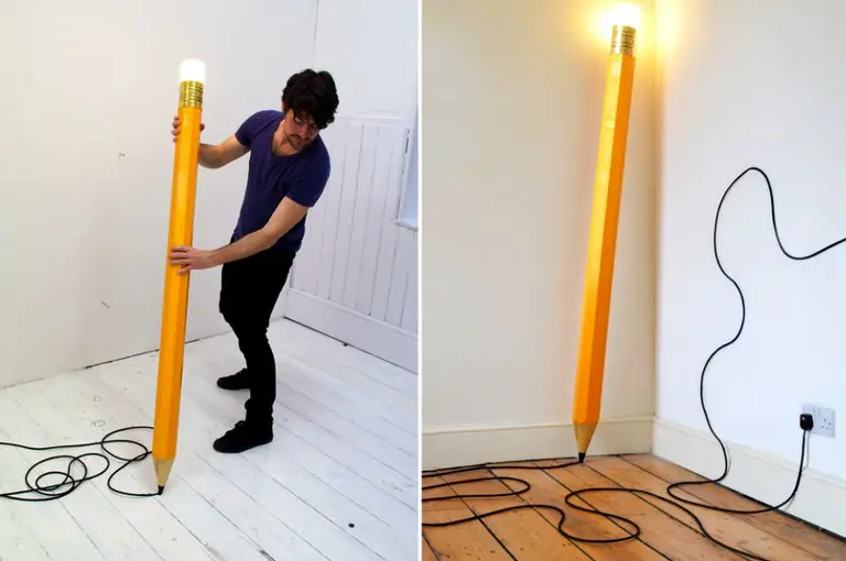 Giant Pencil Doubles as a Lamp to Liven Up Your Living Space