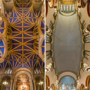 architectural photography, Richard Silver, vertical panorama, NYC church photography