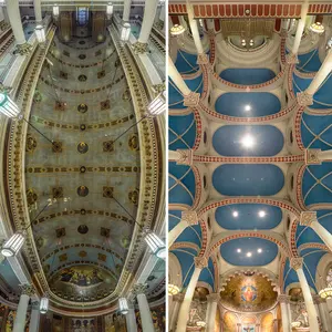 architectural photography, Richard Silver, vertical panorama, NYC church photography