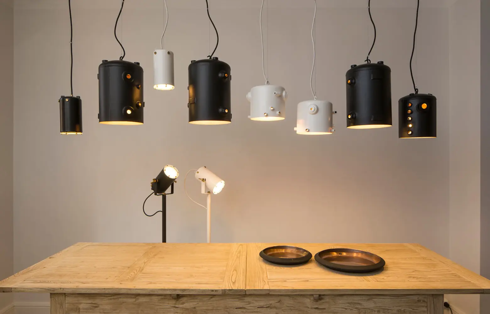 These Lamps Are Made From Old Espresso Machine Boilers
