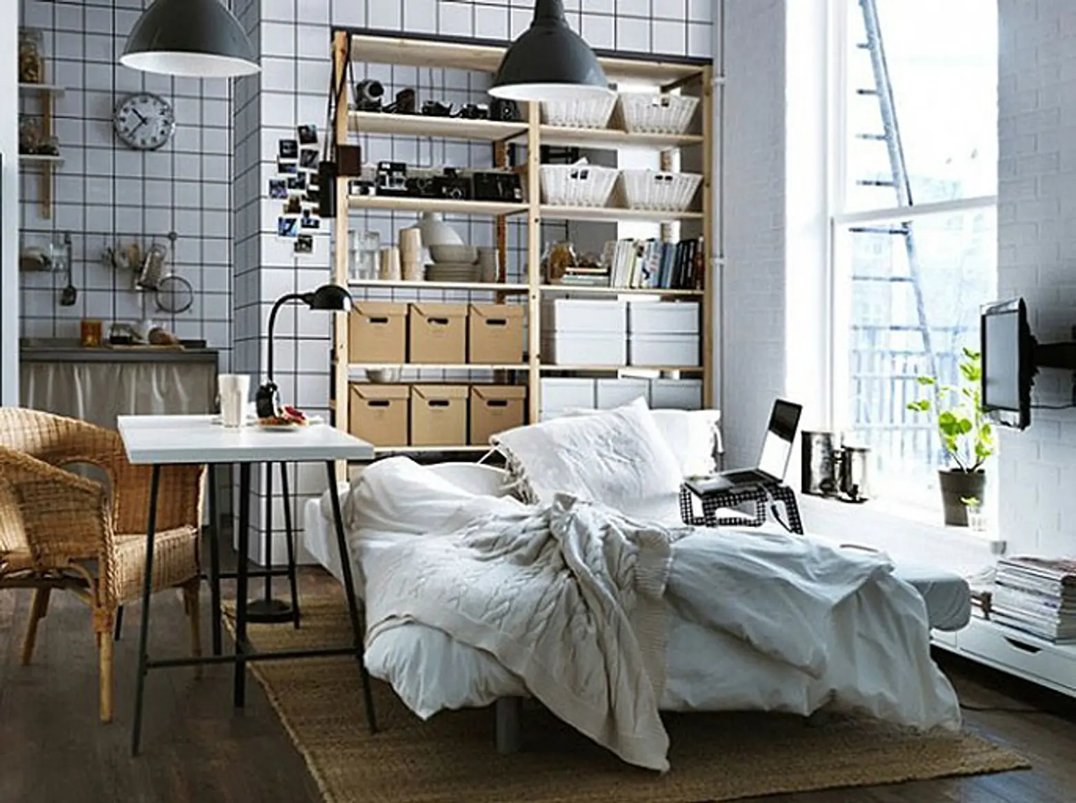 10 Ways to Make the Best of a Studio, decorating with mirrors, create zones,