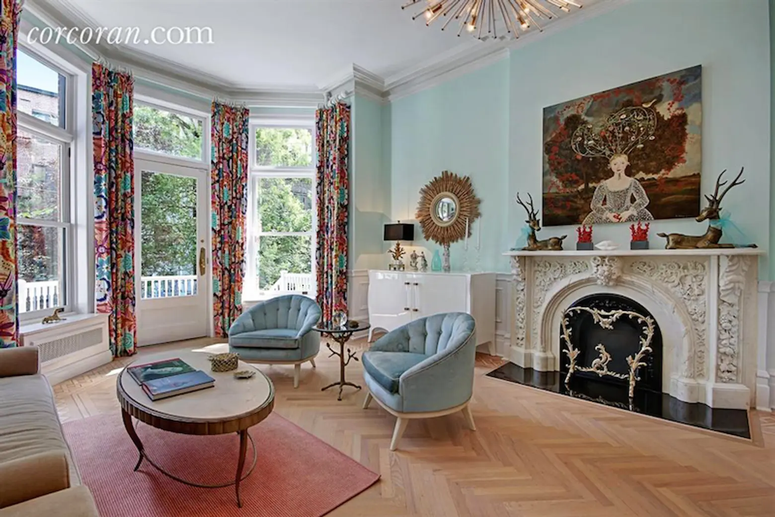 Five-Story Brooklyn Townhouse Makes the Best-Dressed List in Pretty Pastels and Contemporary Flair