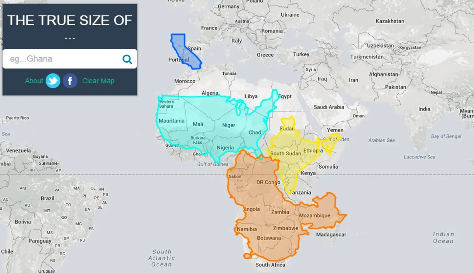 ‘True Size Map’ Will Change Everything You Think About World Geography