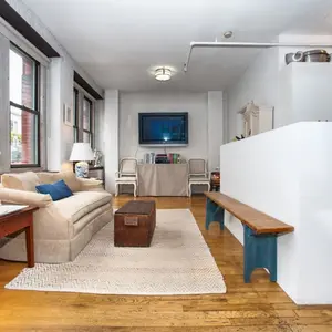 10 Leonard Street, living room, loft, co-op