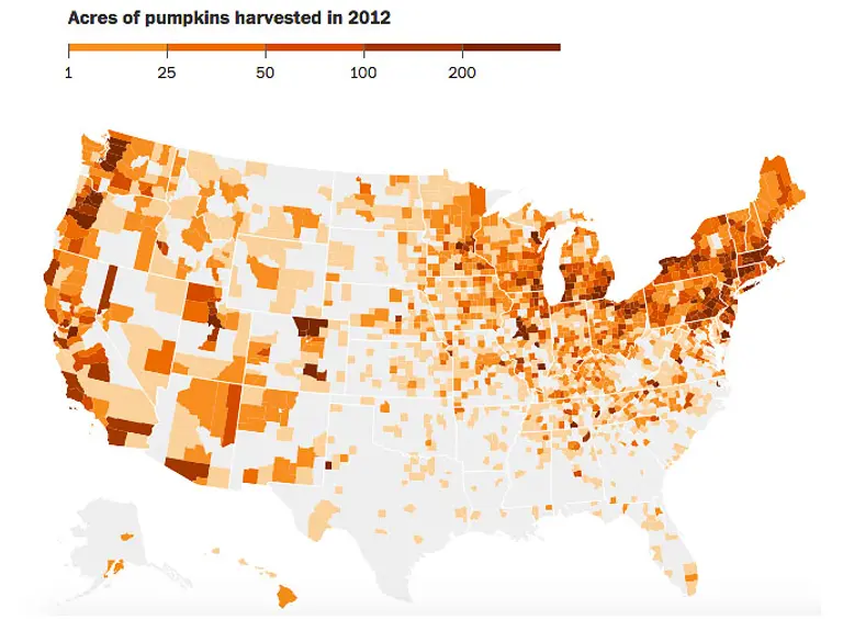 Map Shows Where Our Pumpkins Really Come From