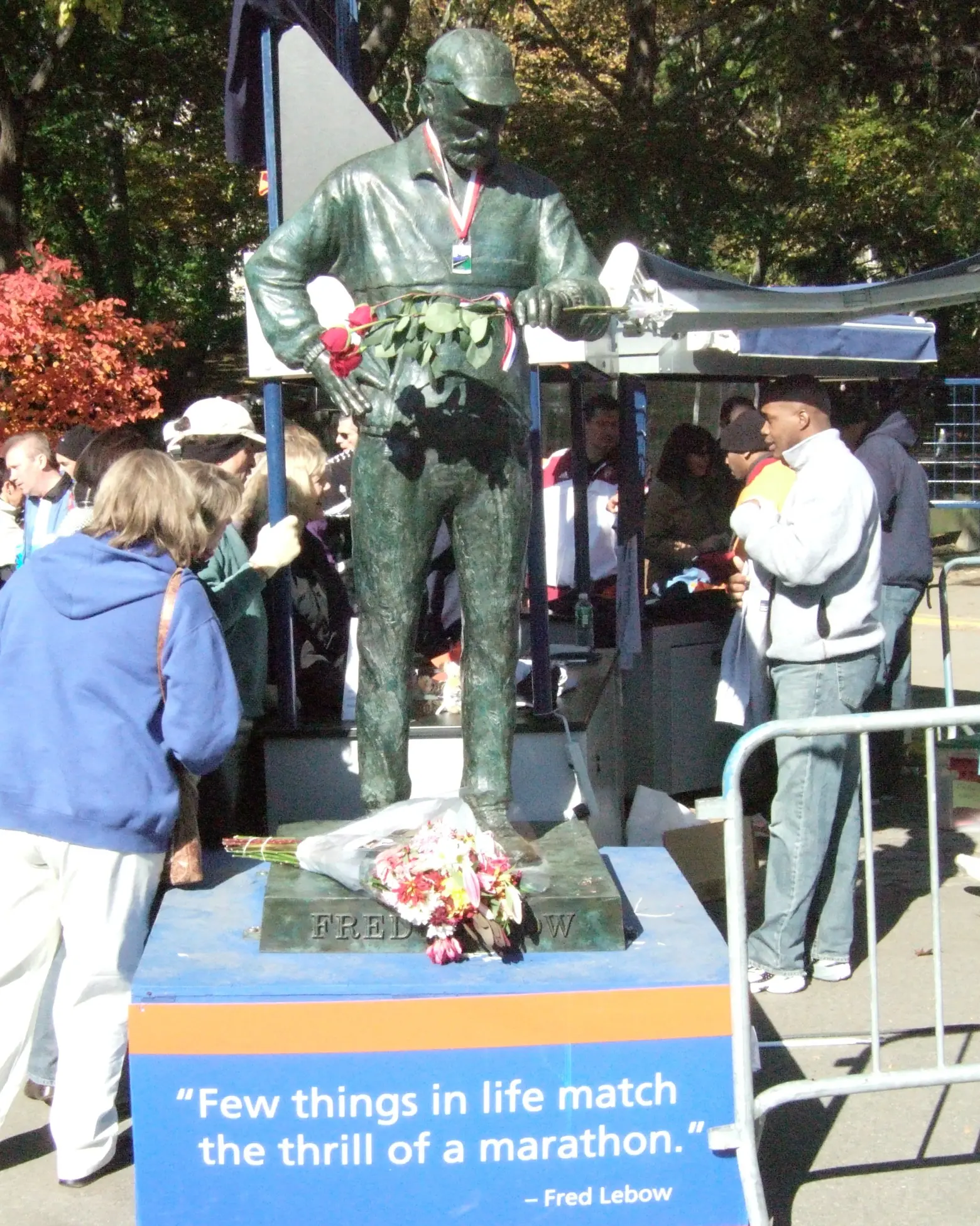 Fred Lebow Sculpture, NYC Marathon