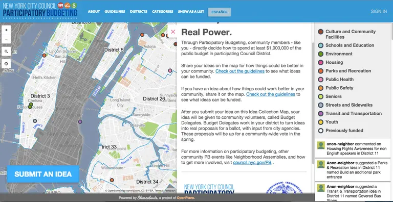 Tell NYC Officials What Neighborhood Improvements You Want to See Using the ‘Idea Collection Map’