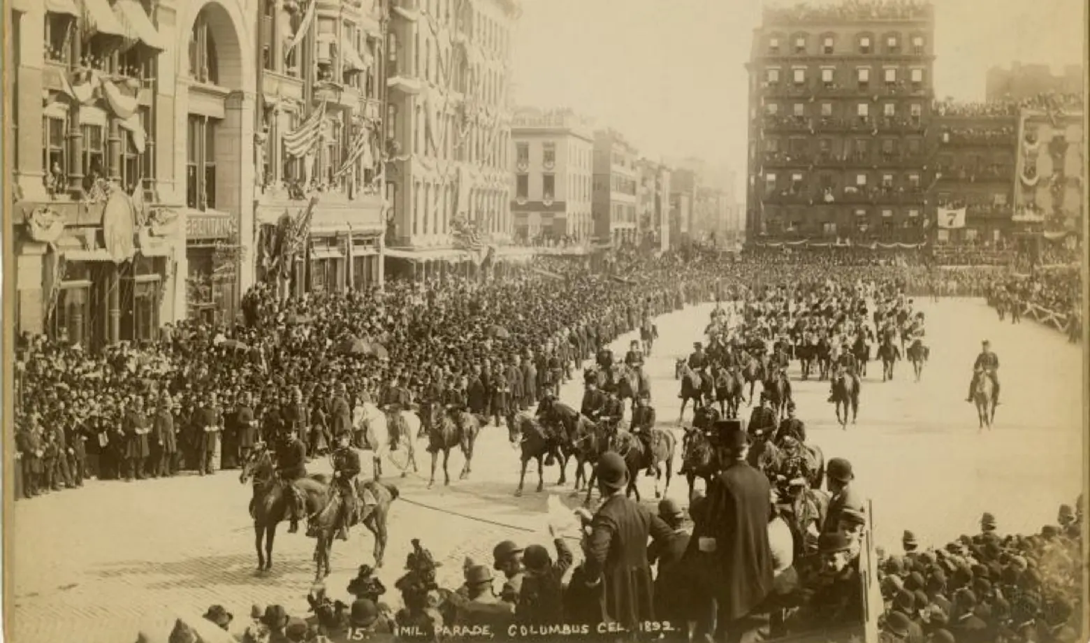 Columbus Day Parade 1892, Columbus Day history, NYC historic parades, Discovery Day
