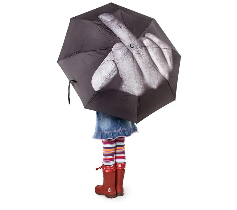 The Fuck You Umbrella Gives You Peace of Mind and the Rain a Piece of Your Mind