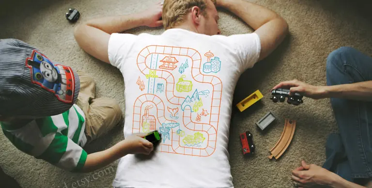 Get a Back Massage From Your Kid With This Road Map T-shirt