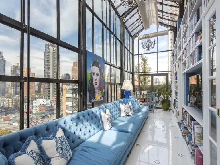 $16M ‘Trophy’ Penthouse Boasts Solarium, Wrap-Around Terrace, and Lots of Color
