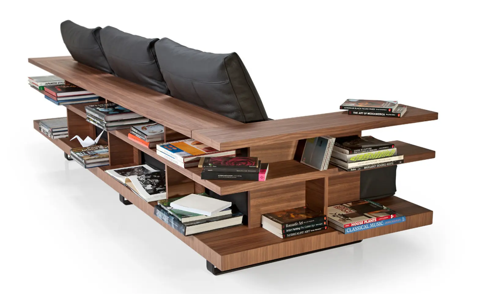 The Gazel Sofa Features a Wrap-Around Shelving Unit Perfect for Space-Starved New Yorkers