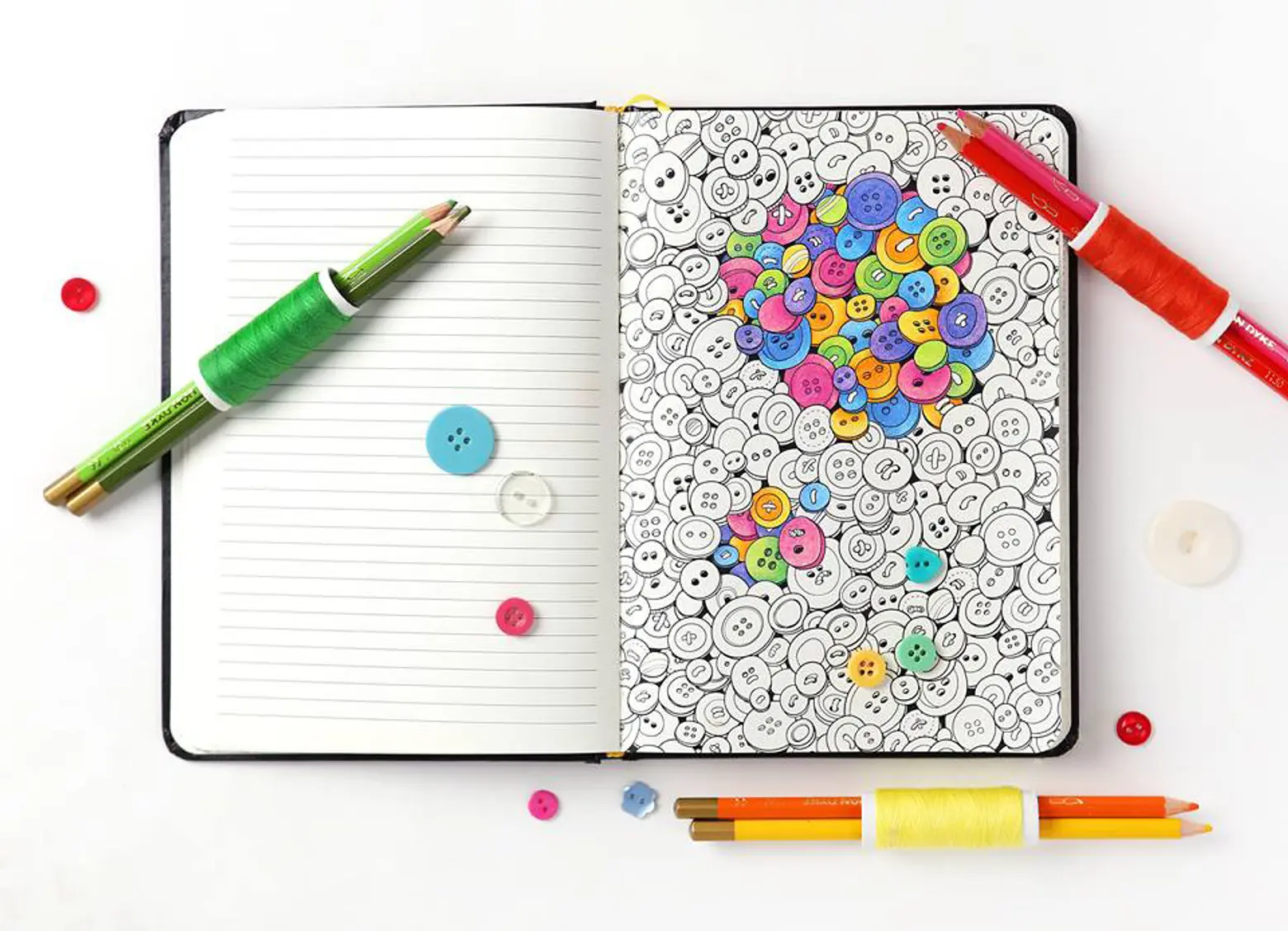 Combine the Joys of an Adult Coloring Book With the Convenience of a Notebook
