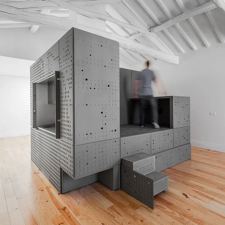 Interior Steel Boxes From OODA Can Transform Any Open Space Into a Fully Functional Apartment