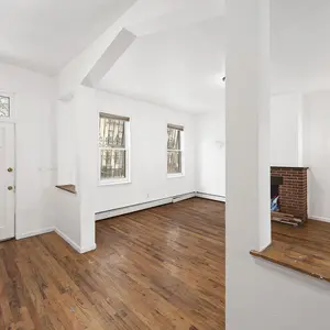 288 Chauncey Street, shotgun house, living room, renovation