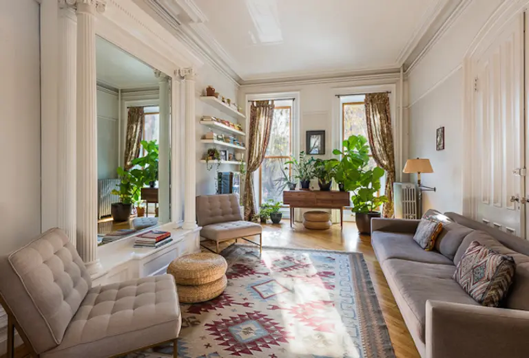 Beautiful Brownstone Rental in Fort Greene Sports Historic Details and a Spacious Kitchen