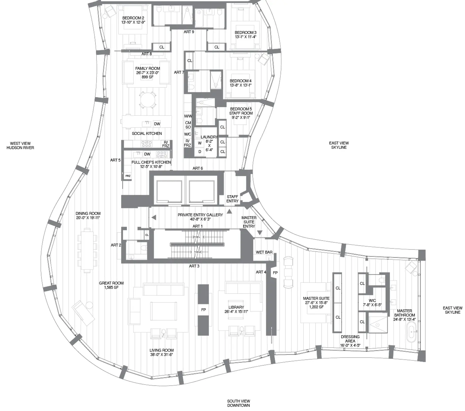 Amoeba-Like Floorplans for Herzog & de Meuron’s 160 Leroy Revealed