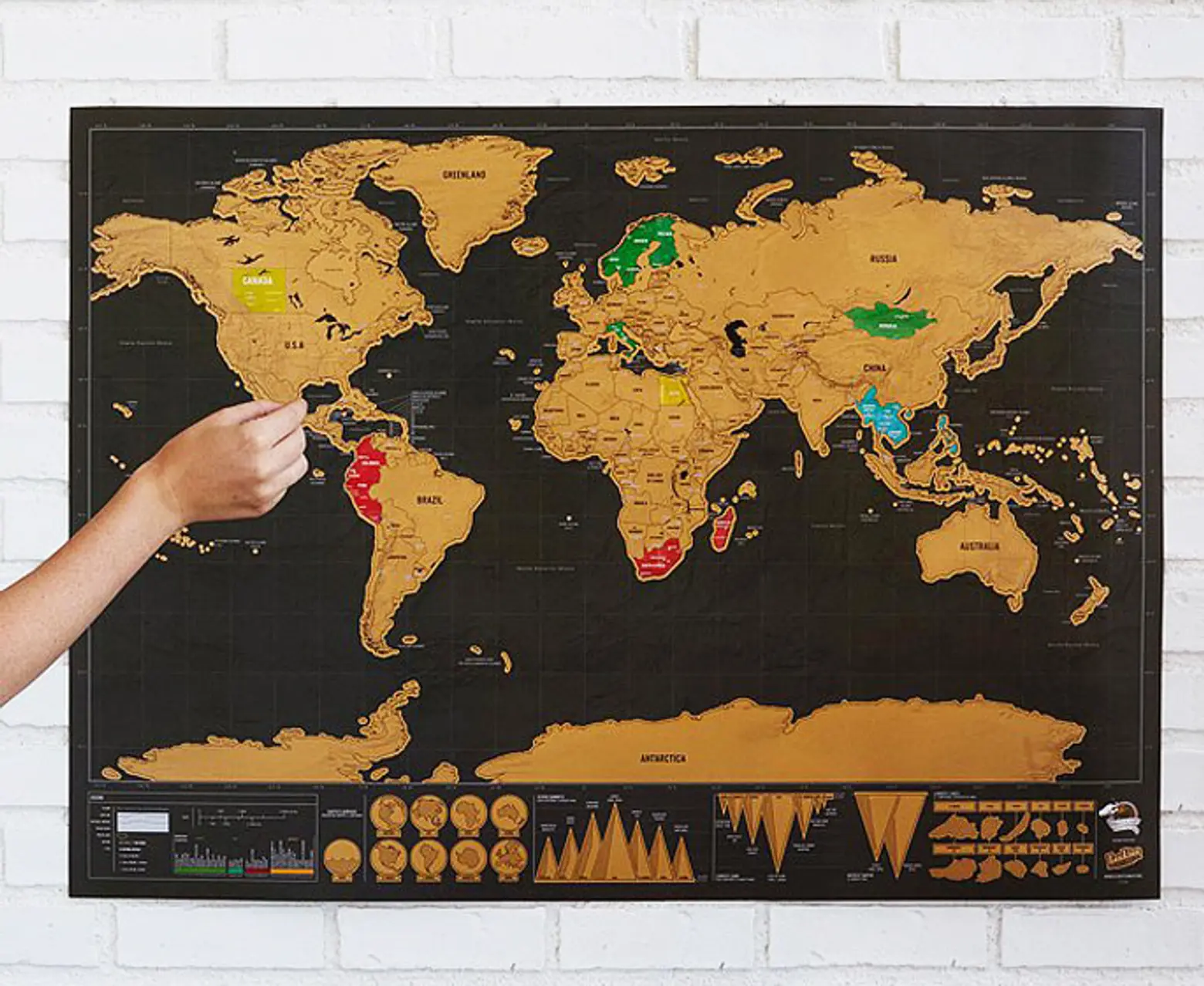Keep Track of Your World Travels With This Colorful Scratch-off Map