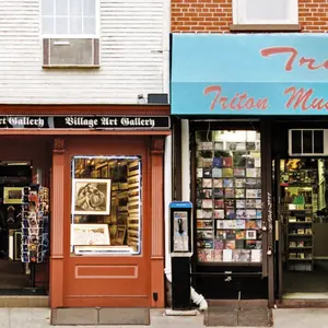 Village Art Gallery and TRITON MUSIC, NYC Signage