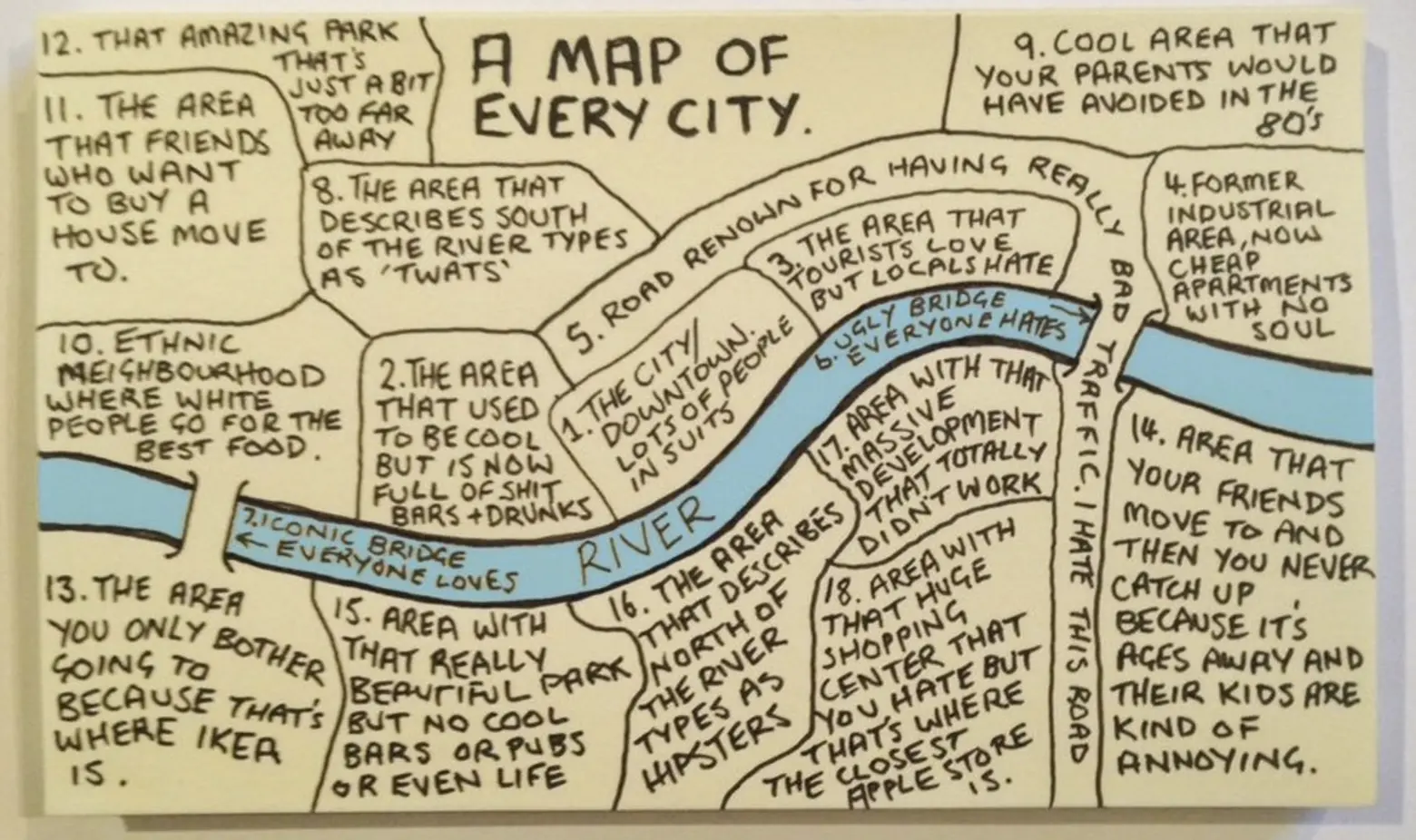 This ‘Map of Every City’ in the World Is Hilariously Spot On